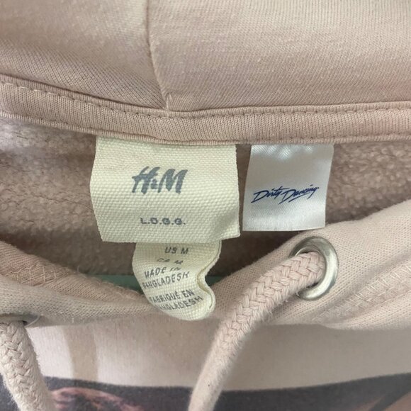 H&M Dirty Dancing Graphic Hoodie Sweatshirt Womens M Pink Soft Cotton - Picture 2 of 13